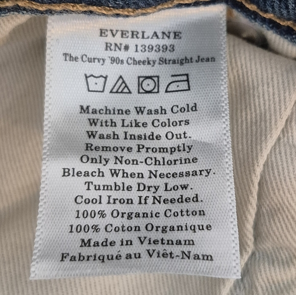 Everlane The Curvy '90s Cheeky Straight Jeans - Size 31 Crop - Picture 14 of 15